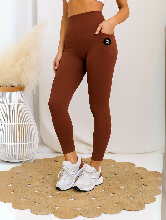 Active Contour Leggings - Cocoa