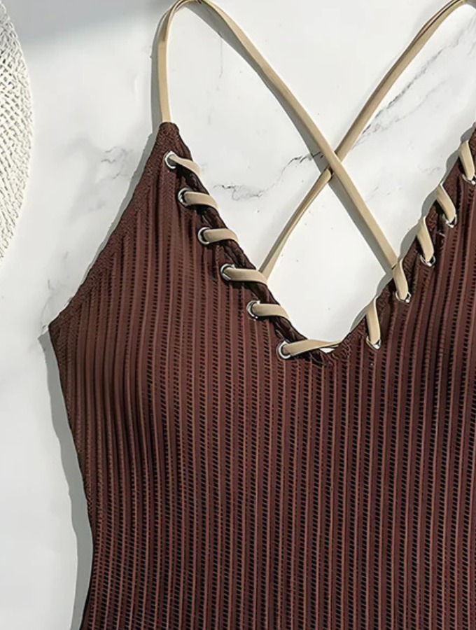 Siren Stitch One Piece - Mocha