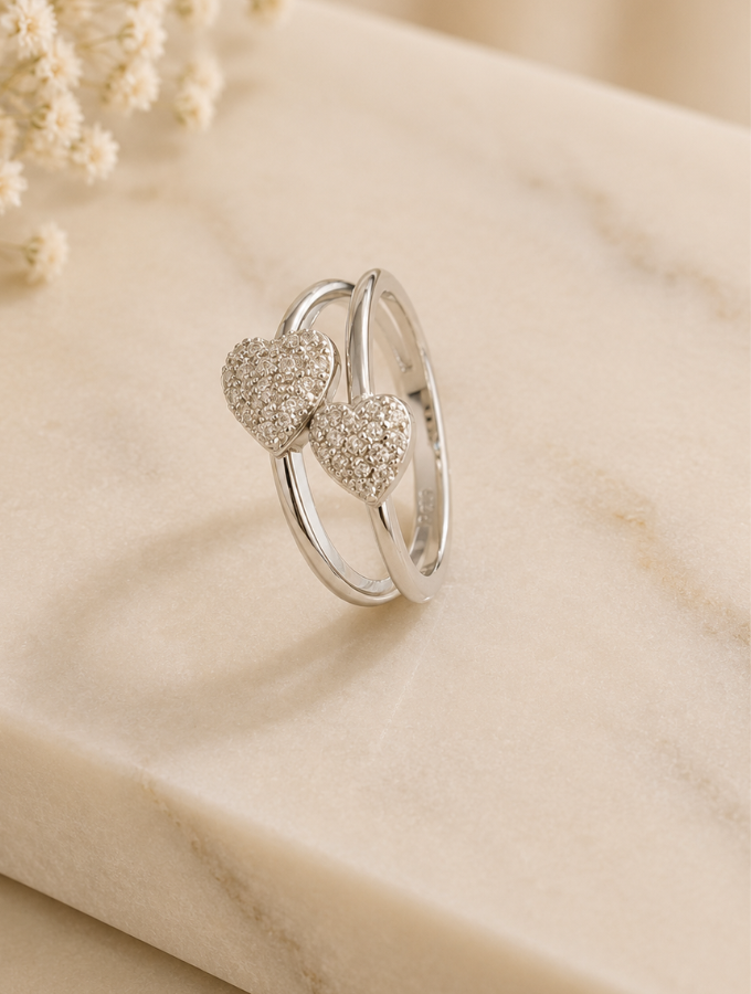 Pavé Heart Ring