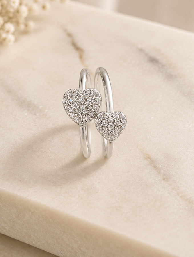 Pavé Heart Ring