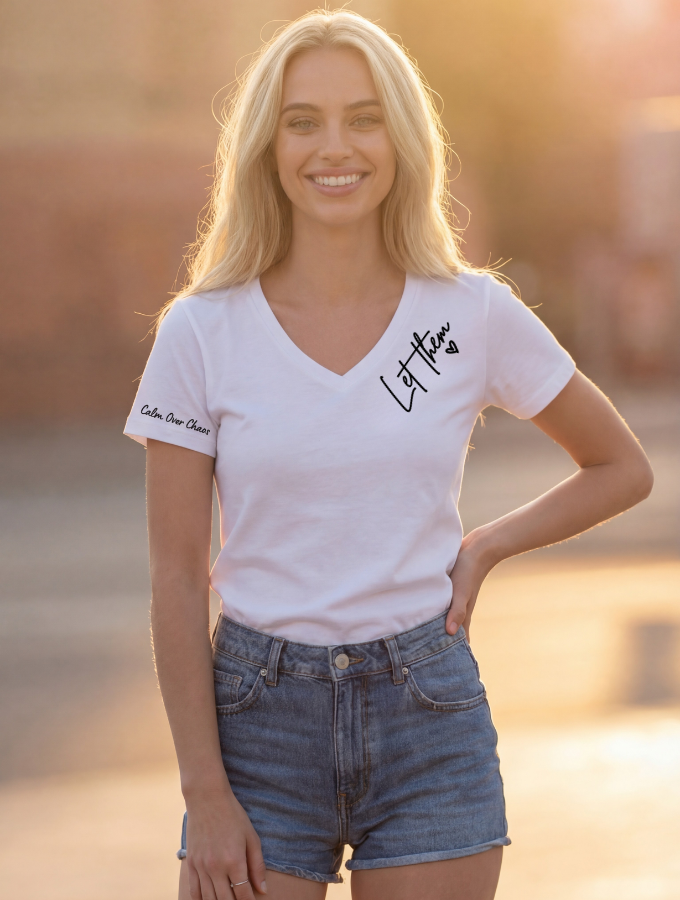 Let Them Tee - Vneck