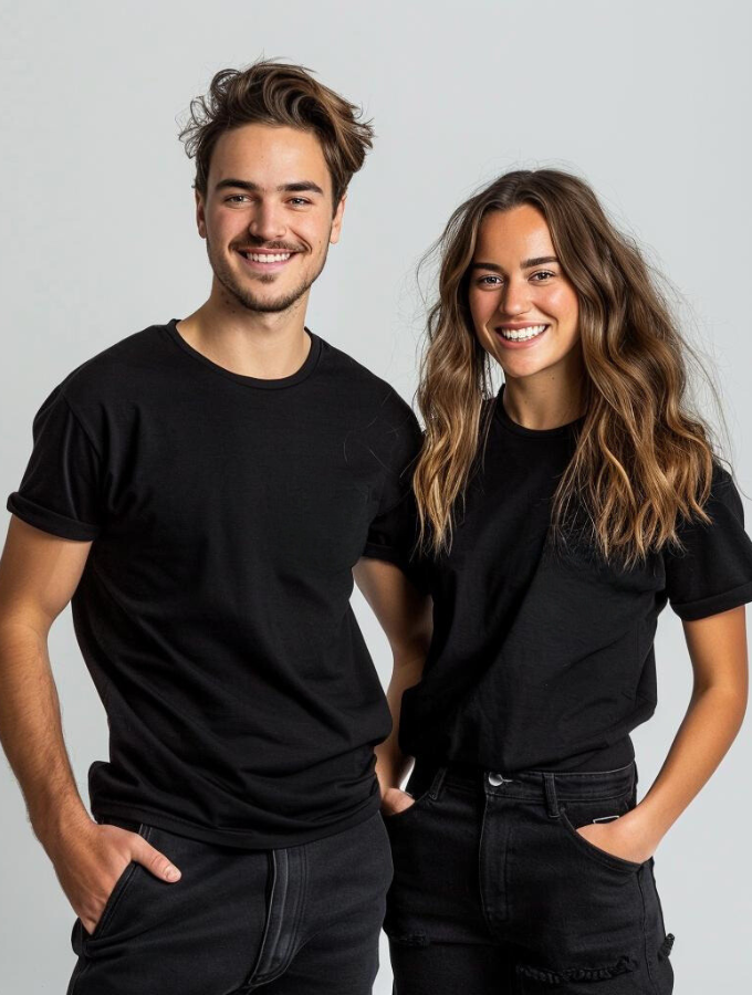 CUSTOM T SHIRT - BLACK - UNISEX