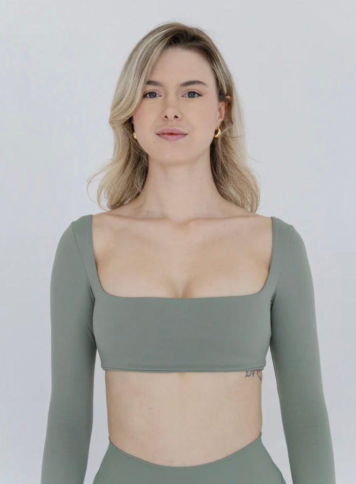 Mystique Long Crop - Sage Green