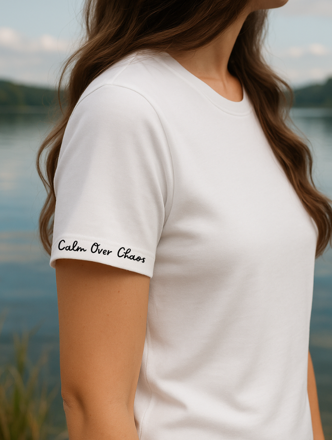 Let Them Tee - Vneck - White