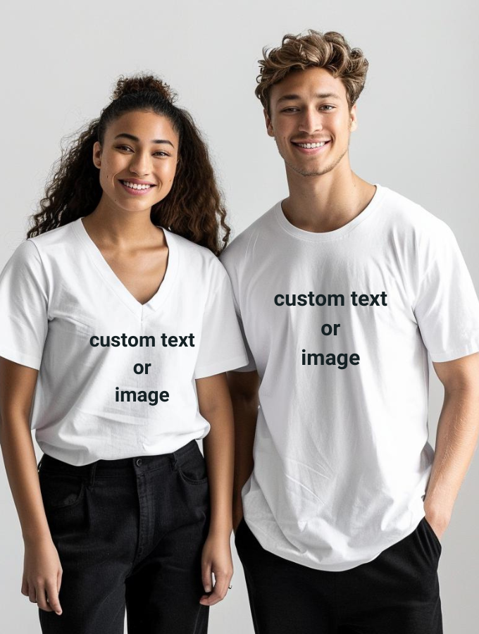 CUSTOM T SHIRT - WHITE - UNISEX