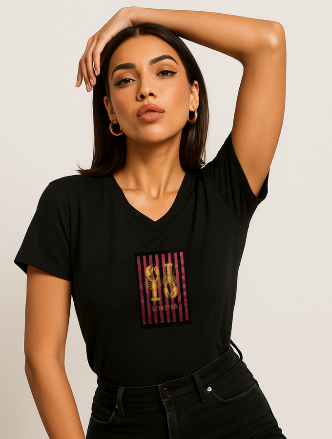 Golden Catch Tee - Black