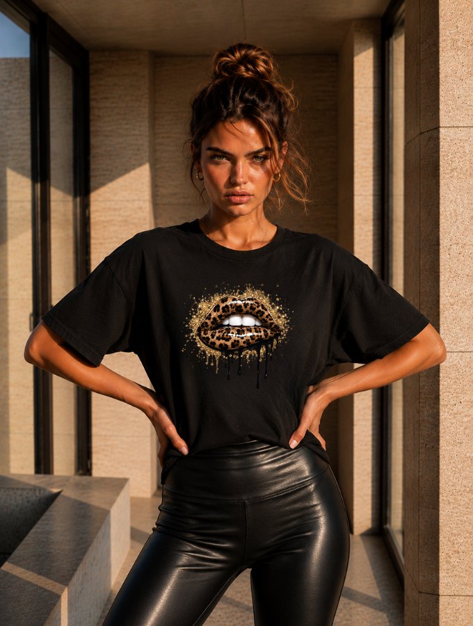 WILD BITE FITTED TEE - BLACK