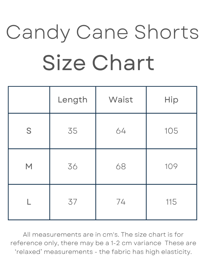 Candy Cane Shorts - Red - Unisex