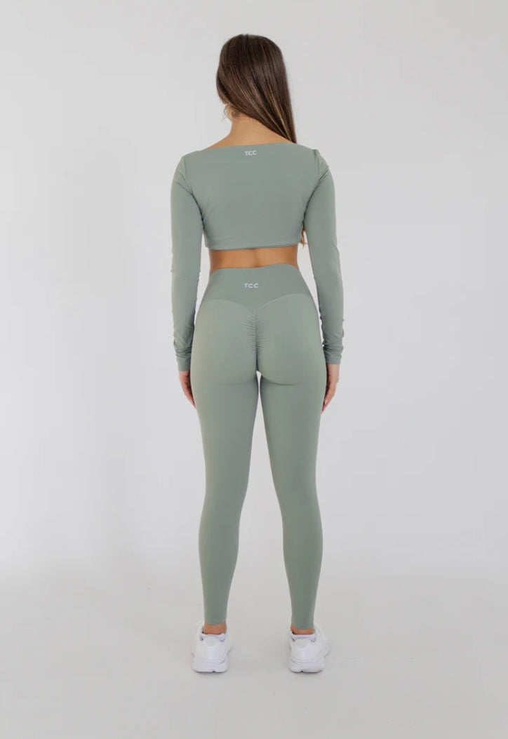 Mikro Scrunch Leggings - Sage Green