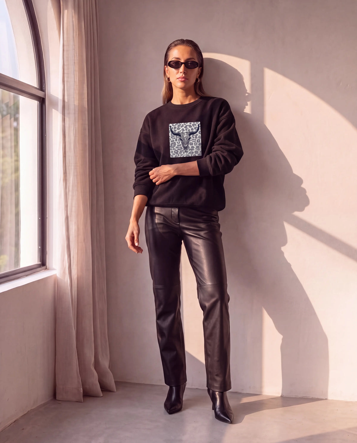 Leopard Legacy Sweater in black