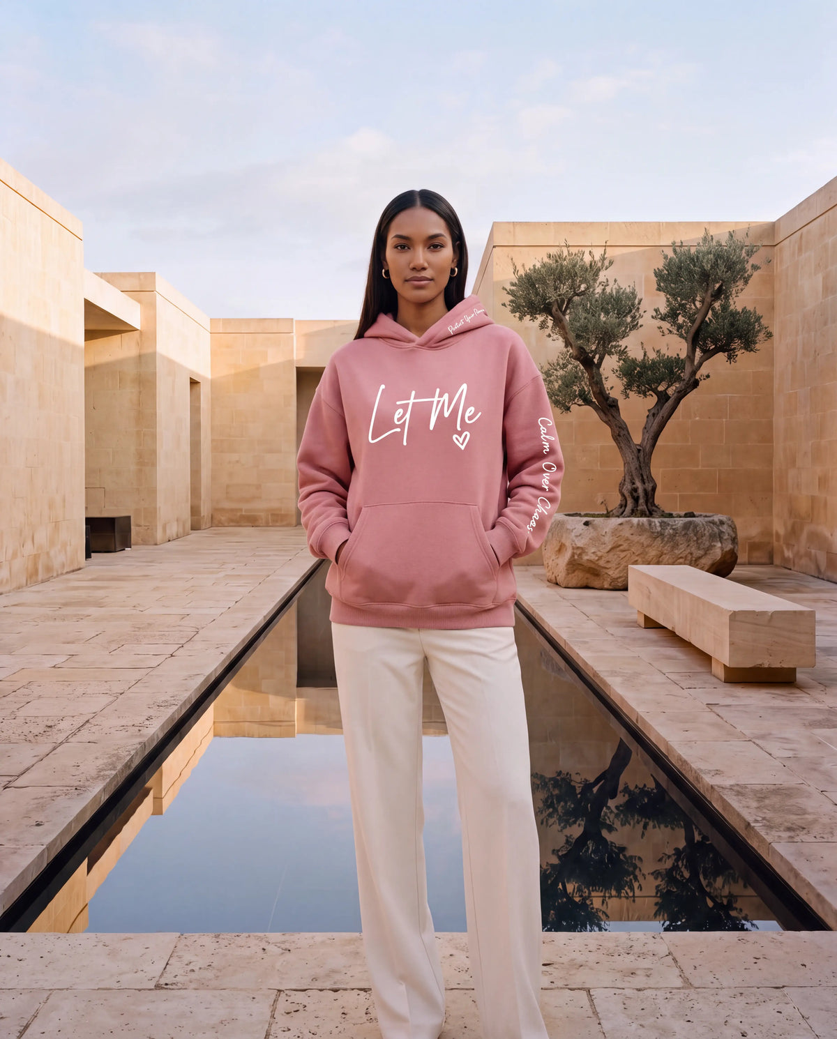 Let Me Hoodie in pink