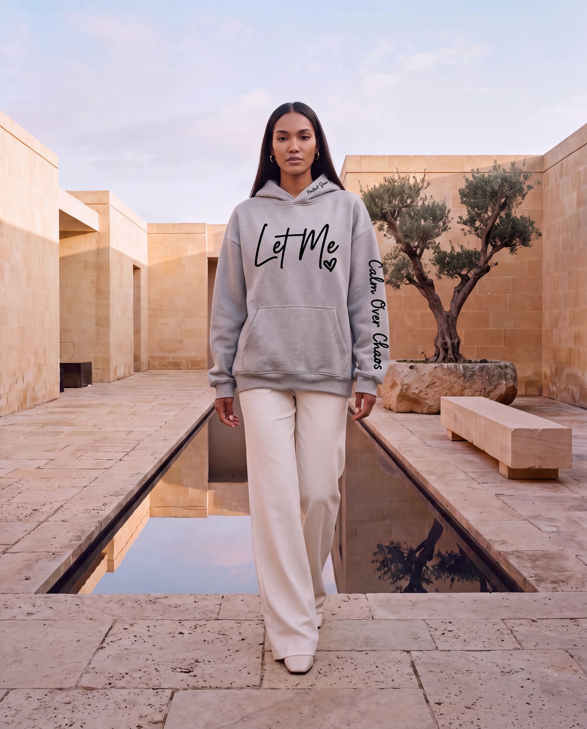 Let Me Hoodie in grey