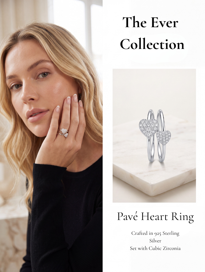 Pavé Heart Ring