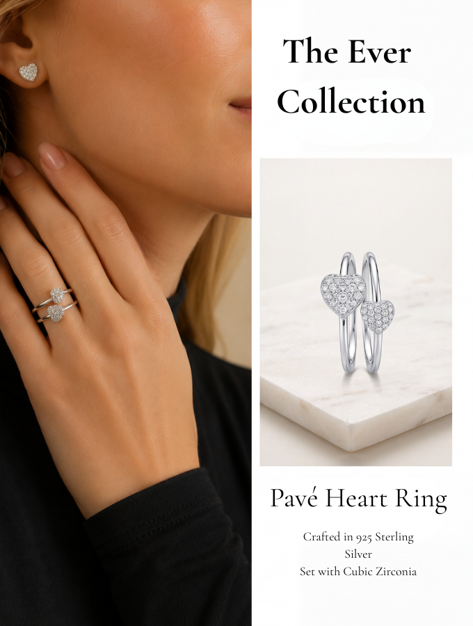 Pavé Heart Ring