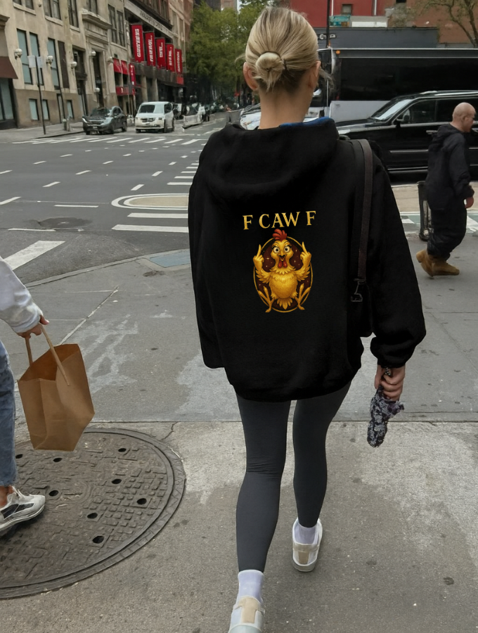 Rebel Rooster Hoodie - Black