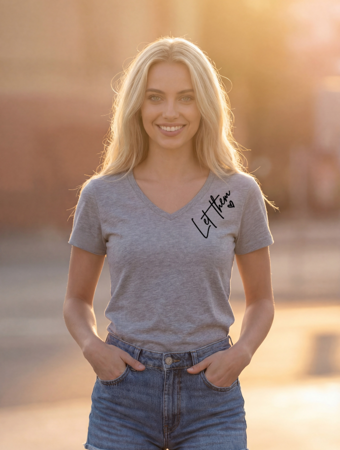 Let Them Tee - Vneck