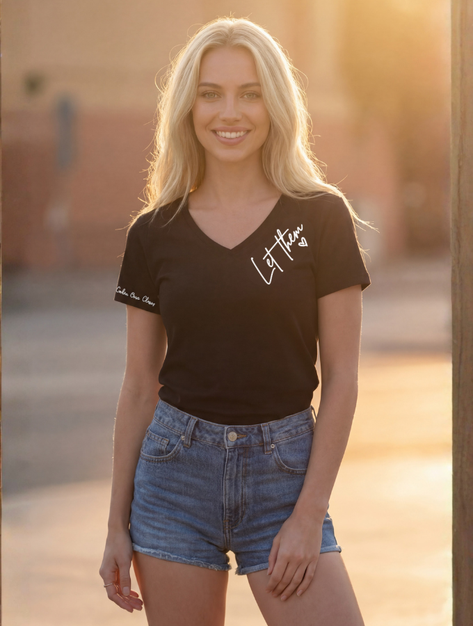 Let Them Tee - Vneck