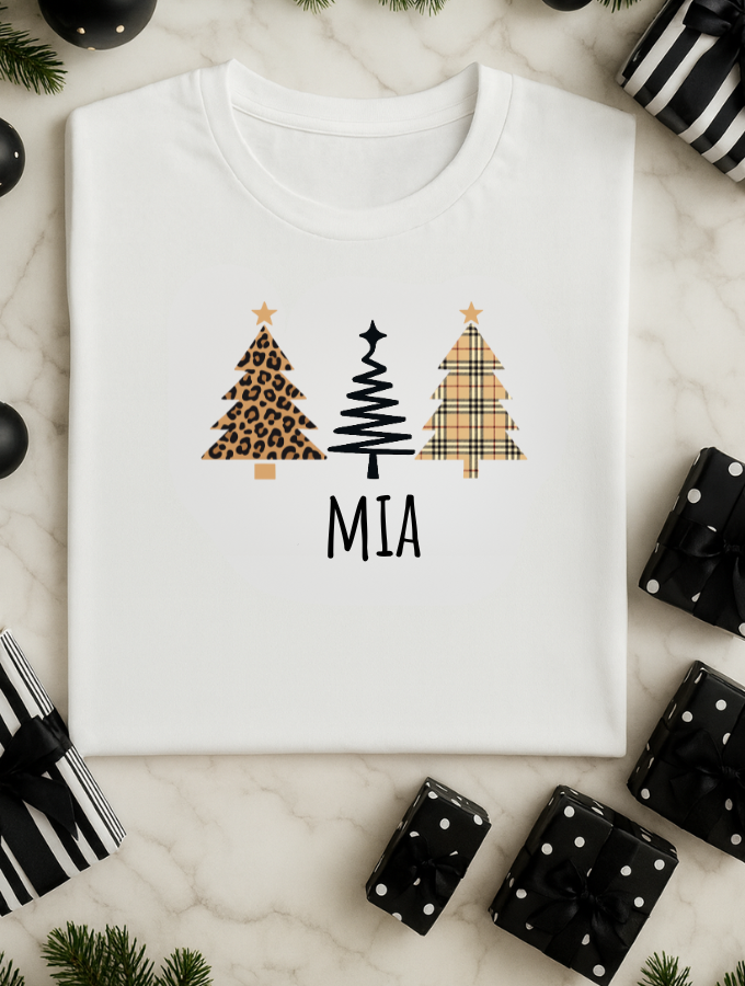 Winter Luxe Family Tee - White Tee Set