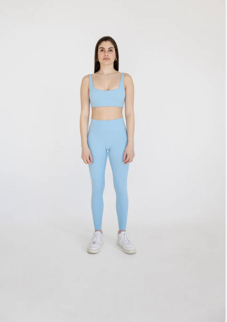 Mikro Scrunch Leggings - Ice Blue