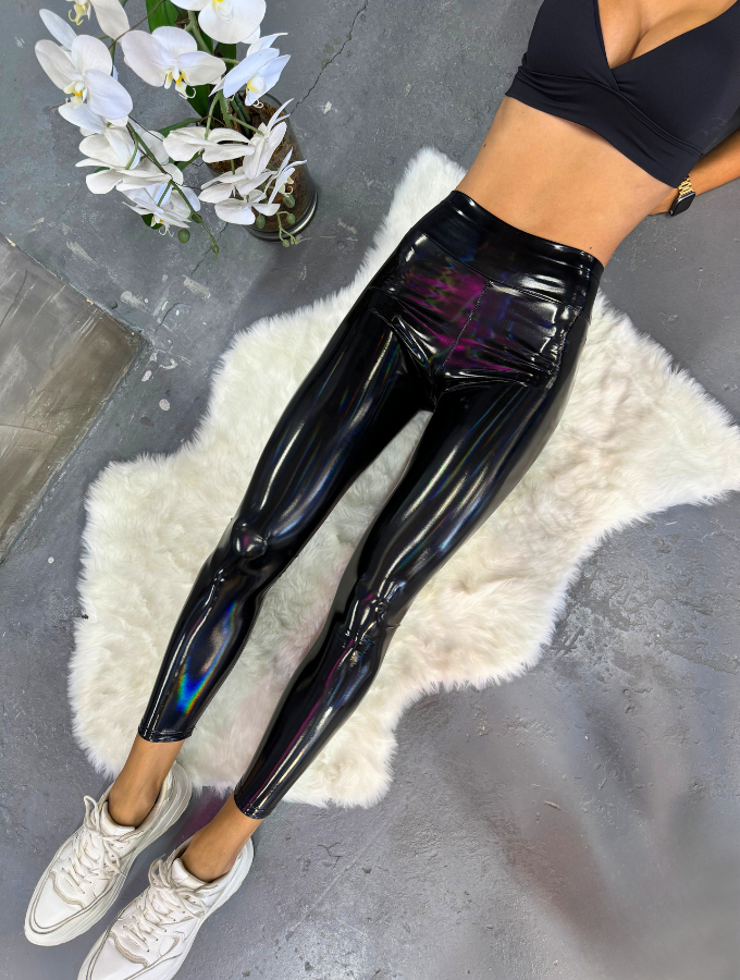 High Gloss Vegan Leather Leggings