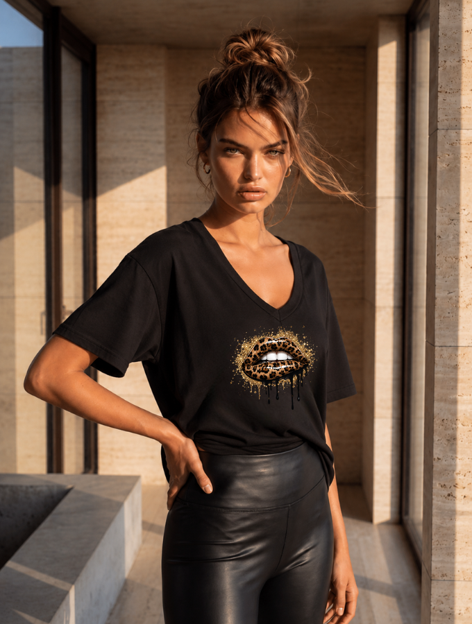 WILD BITE OVERSIZED TEE - BLACK