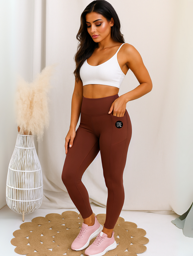 Active Contour Leggings - Cocoa