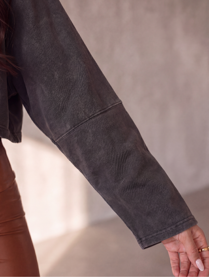 Washed Cropped Lounge Top