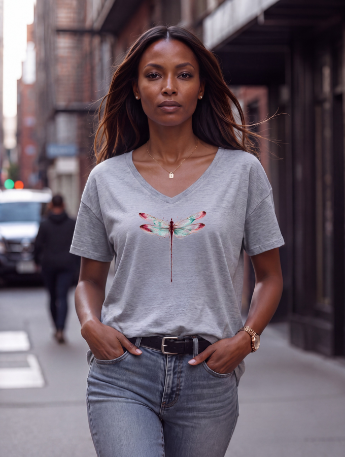 Dragon Fly Tee - V Neck