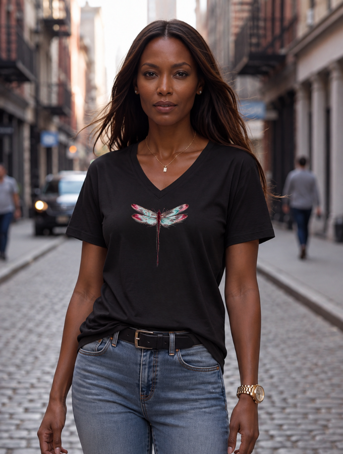 Dragon Fly Tee - V Neck