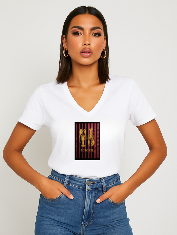 Golden Catch Tee - White