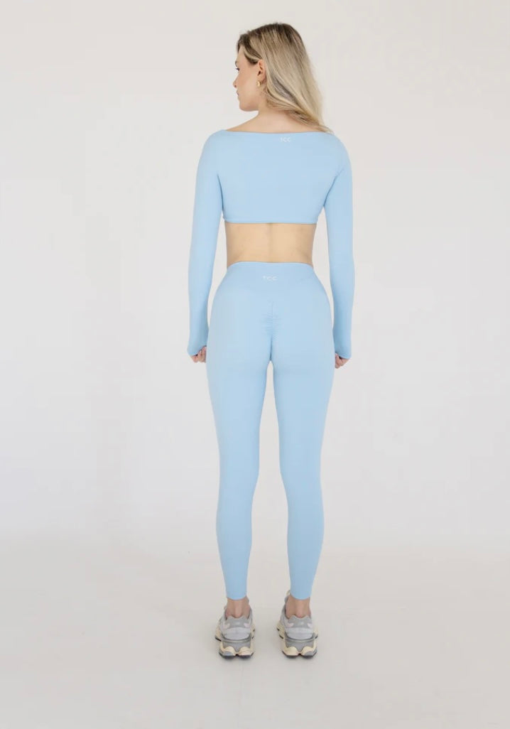 Mikro Scrunch Leggings - Ice Blue