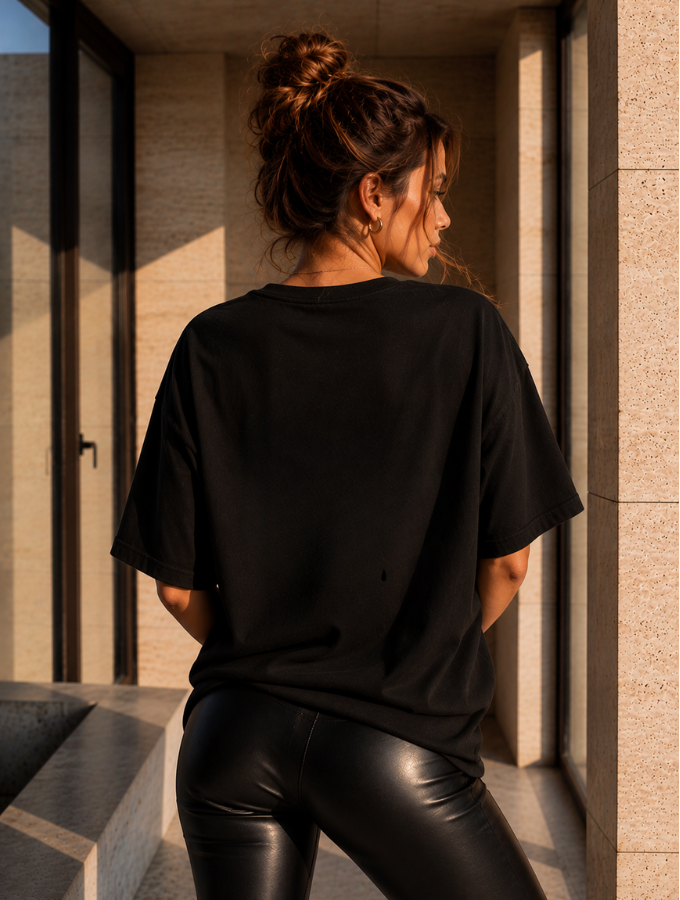 WILD BITE OVERSIZED TEE - BLACK