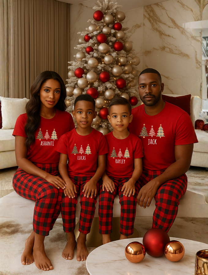 Noal Couture Family Tee - Red Tee Set