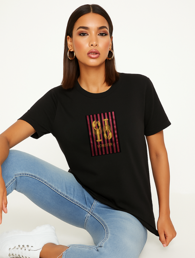 Golden Catch Tee - Black