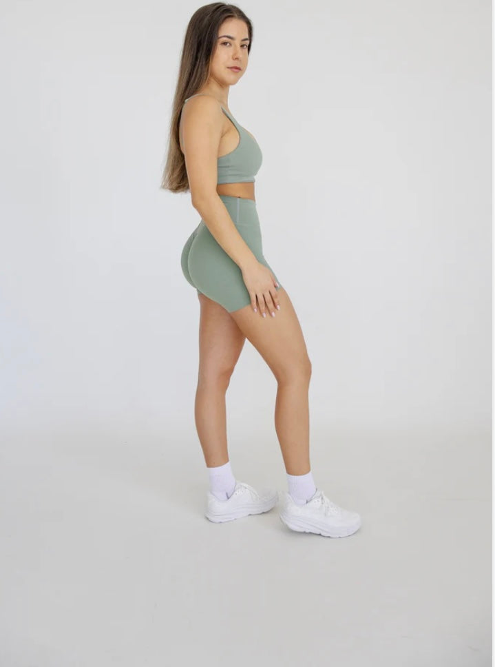 Mikro Short Crop - Sage Green
