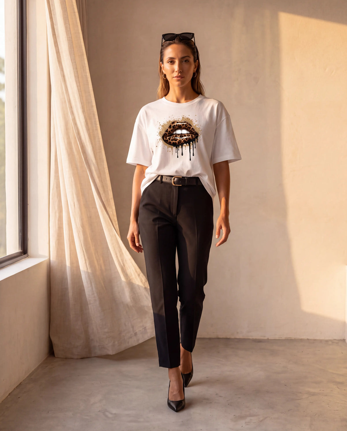 Wild Bite Oversized Tee in white