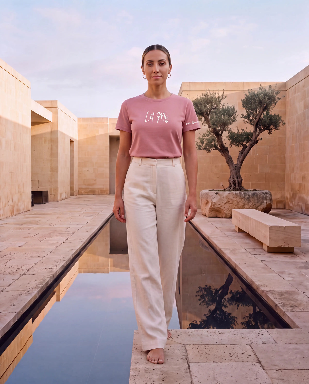 Let Me Tee round neck in pink