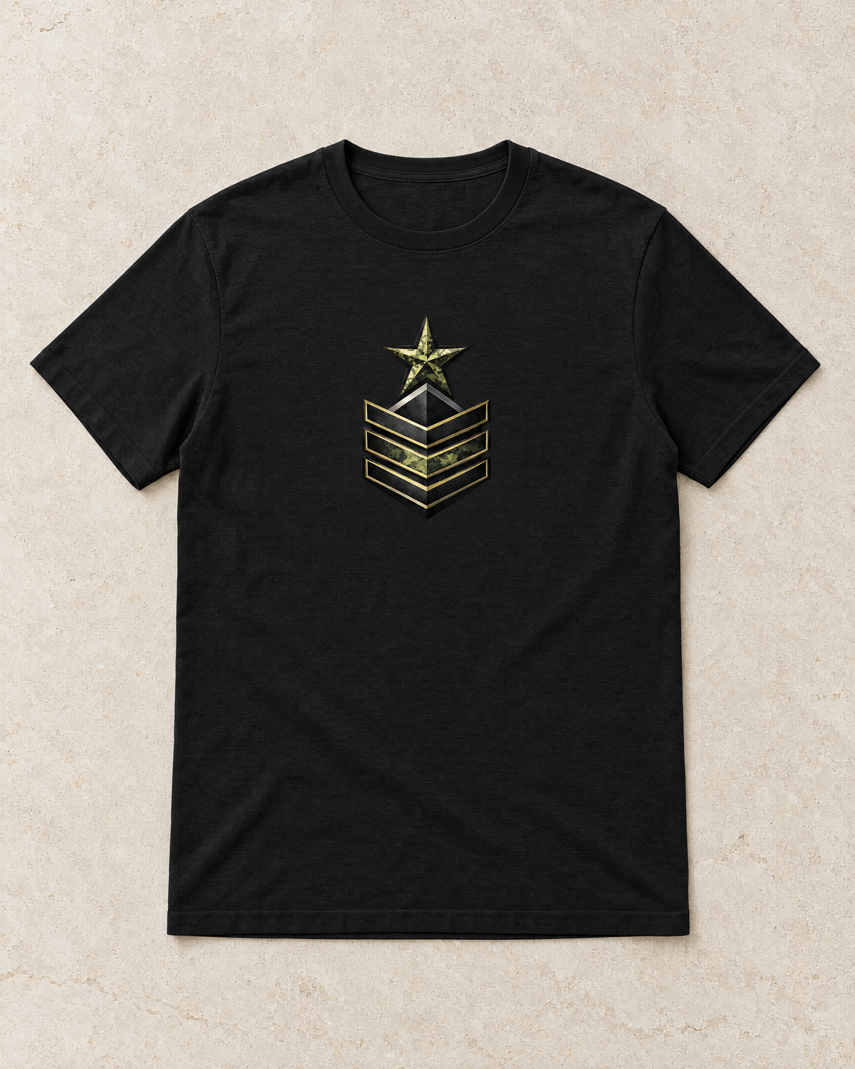 Legion Tee Black Round Neck Centre Chest print
