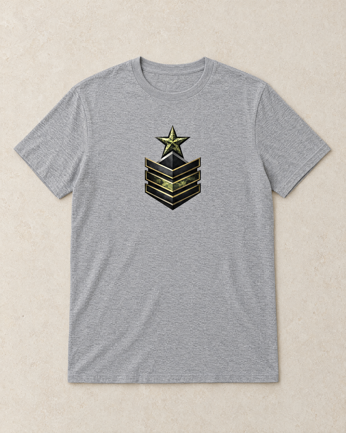 Legion Tee Grey Round Neck Centre Chest print