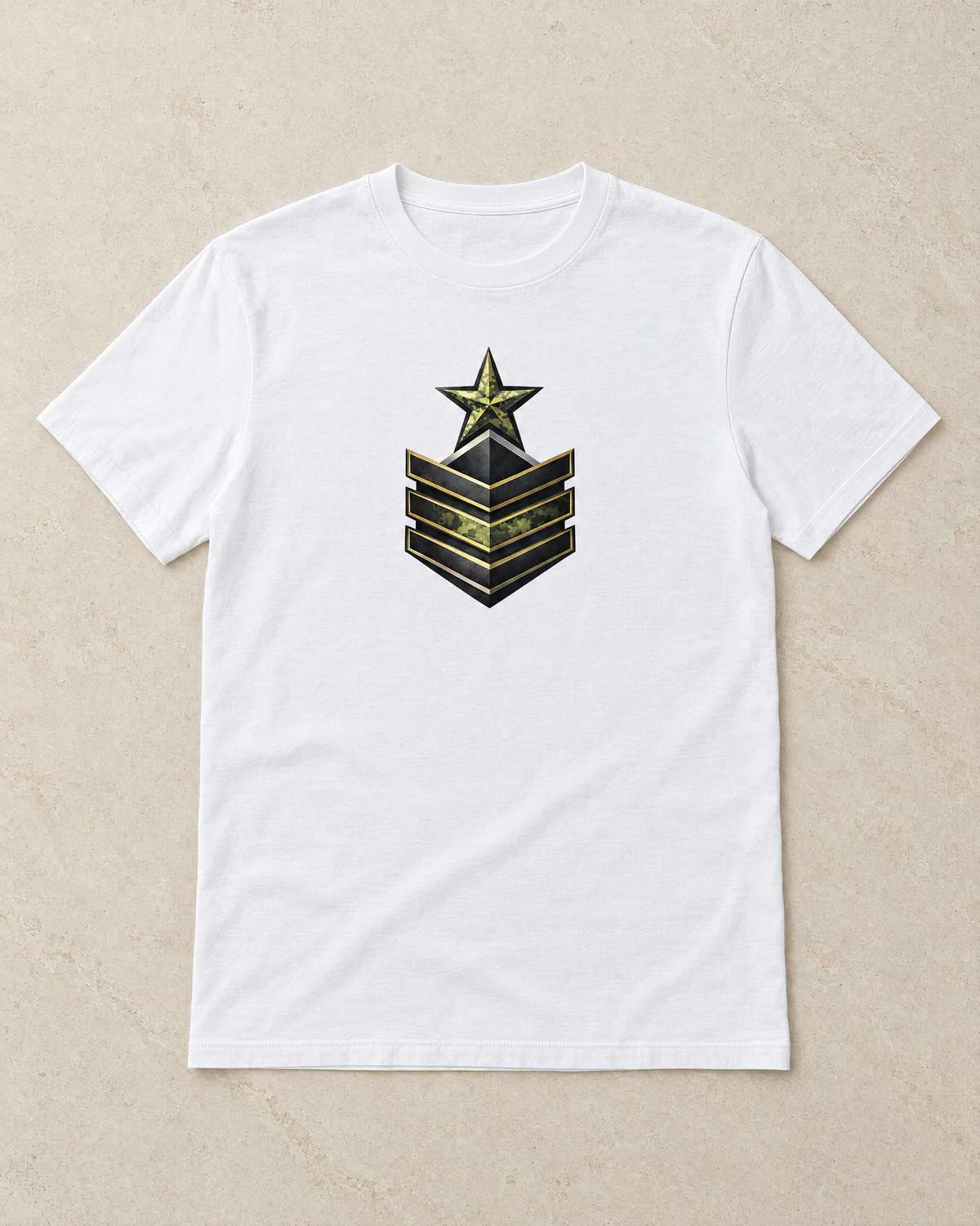 Legion Tee White Round Neck Centre Chest print