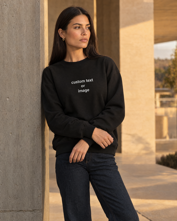 CUSTOM SWEATER - BLACK - UNISEX