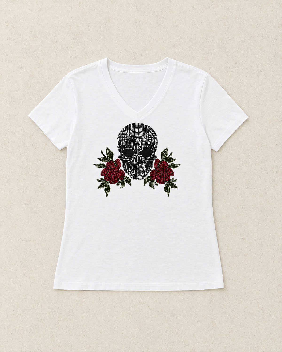 REBEL RELIC VNECK TEE - WHITE