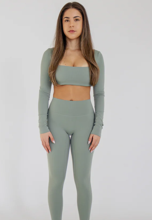 Mystique Long Crop - Sage Green
