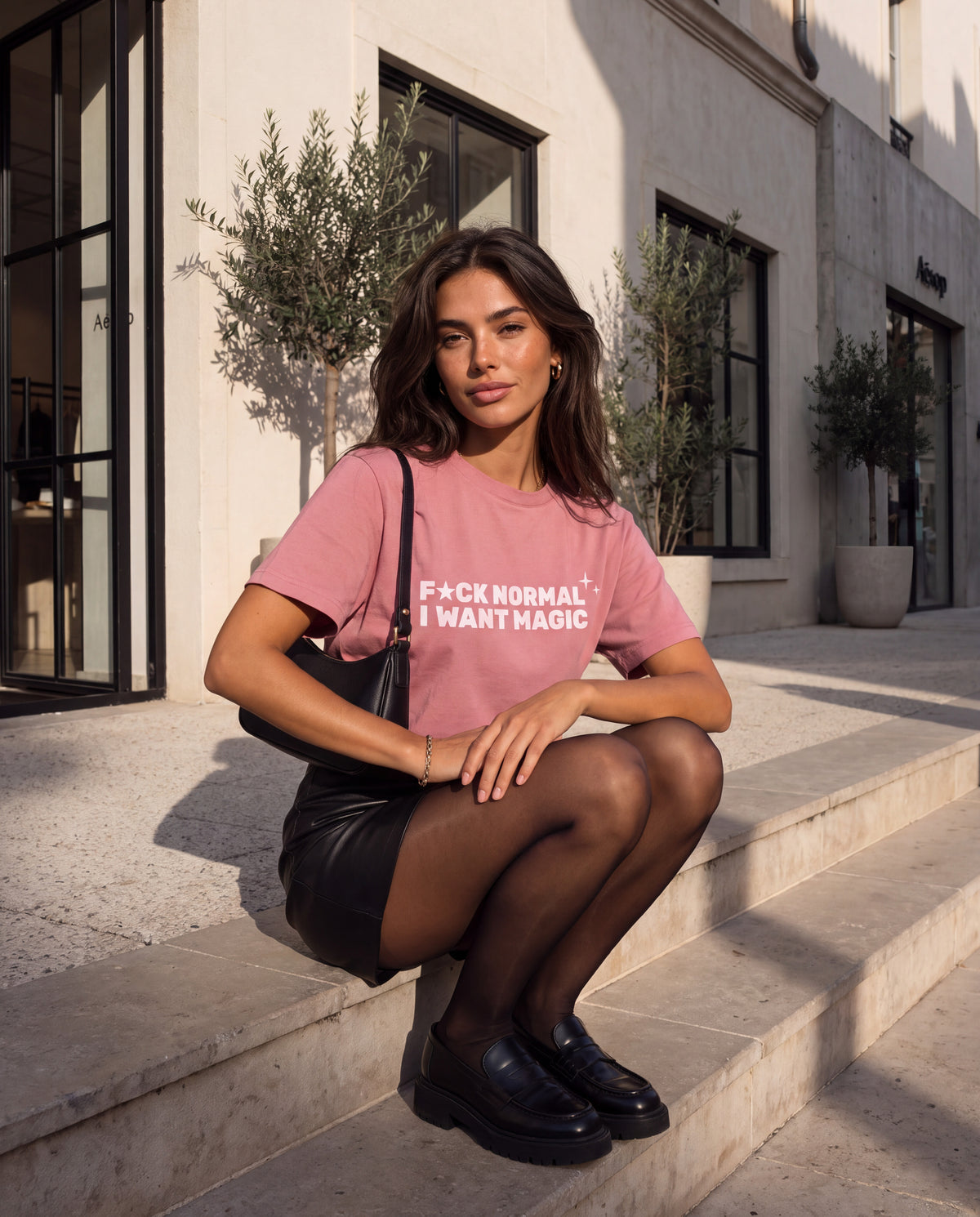 The Want Magic Tee in Pink